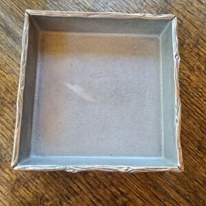 Mariposa Aluminum Dinner Napkin Tray Twig Patterned Edge.